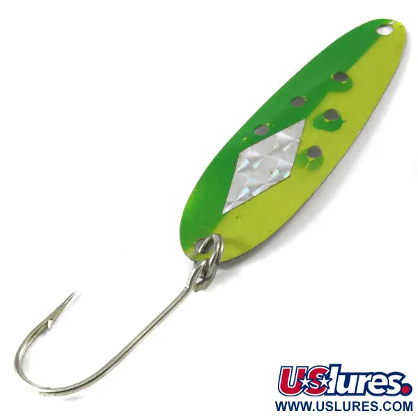 Vintage   Heddon Sculpin UV, 3/16oz UV Glow in UV light, Fluorescent fishing spoon #3196