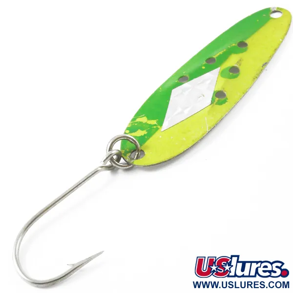 Vintage   Heddon Sculpin UV, 3/16oz UV Glow in UV light, Fluorescent fishing spoon #3199