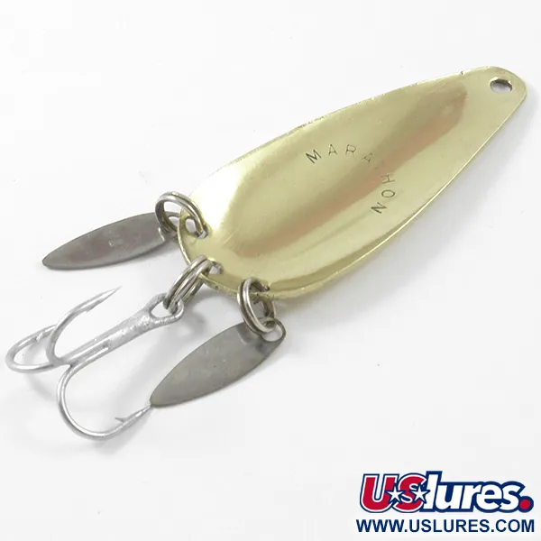Vintage  Marathon Bait Company Marathon, 2/5oz Gold / Silver fishing spoon #3200