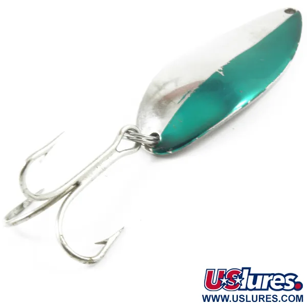 Vintage  Seneca Little Cleo (Hula Girl), 3/4oz Nickel / Green fishing spoon #3204