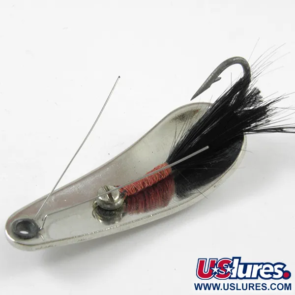 Vintage   Vintage Weezel Rex Weedless Spoon, 2/5oz Nickel fishing spoon #3207