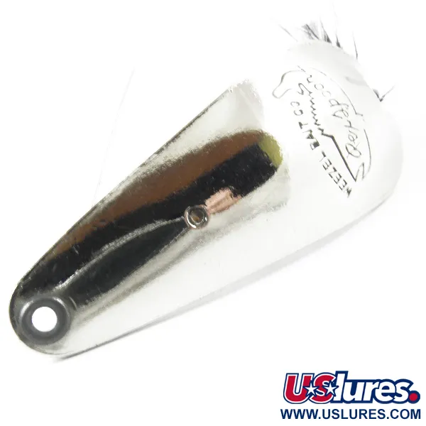 Vintage   Vintage Weezel Rex Weedless Spoon, 2/5oz Nickel fishing spoon #3207