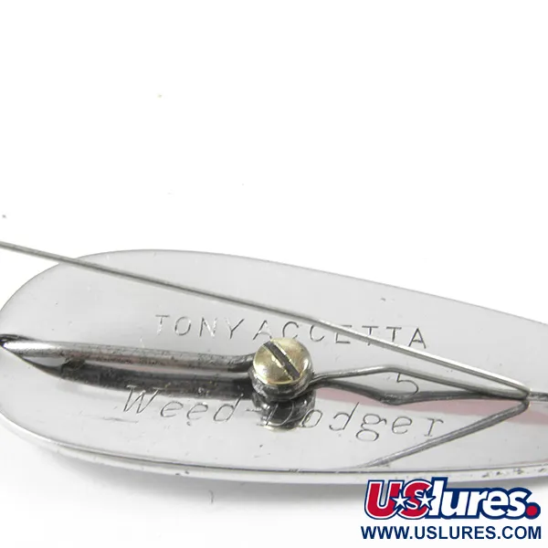 Vintage   Błystka antyzaczepowa Tony Accetta Weed Doger, 1/3oz Nickel fishing spoon #3211
