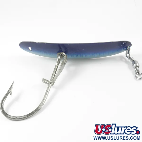 Vintage   Pflueger Record, 1 2/3oz Blue / Nickel fishing spoon #3236