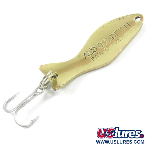 Vintage   Al's gold fish, 1/4oz Gold fishing spoon #3242
