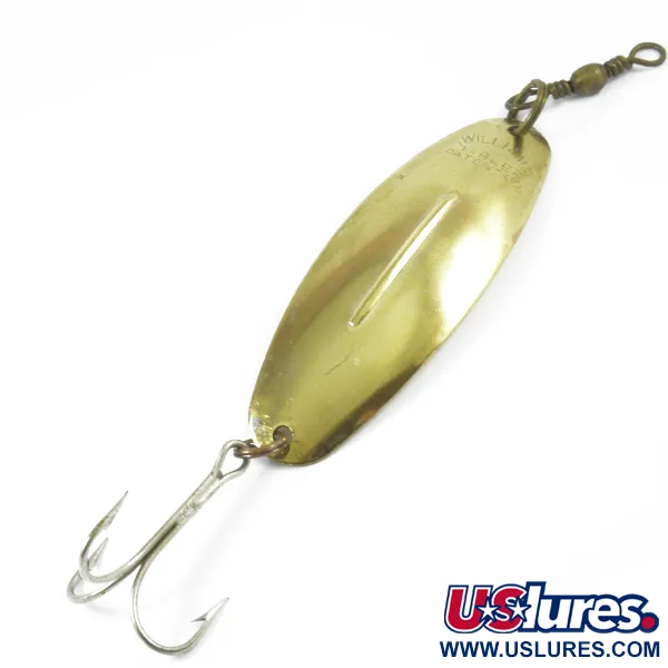 Vintage   Williams Wabler W70, 1oz Gold fishing spoon #3248