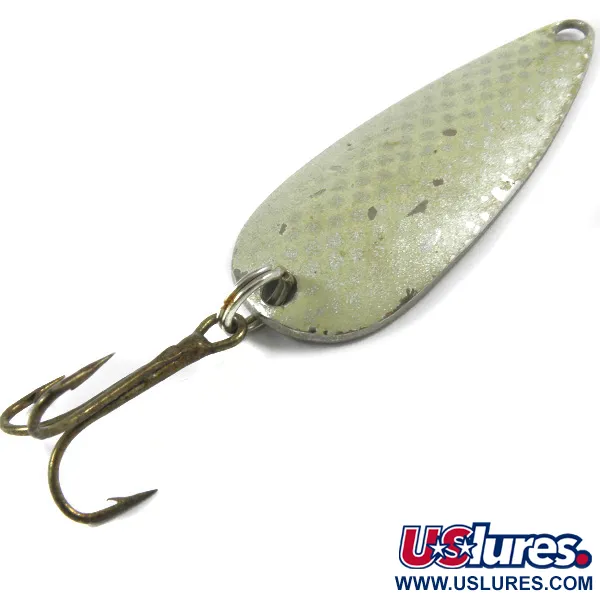 Vintage  Marathon Bait Company Marathon, 3/16oz White Pearl / Nickel fishing spoon #3251