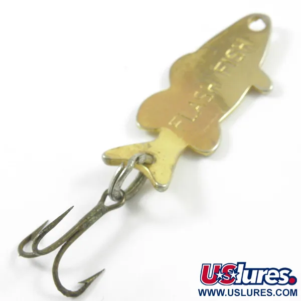 Vintage  Unknown Flash Fish, 1/8oz Gold fishing spoon #3253