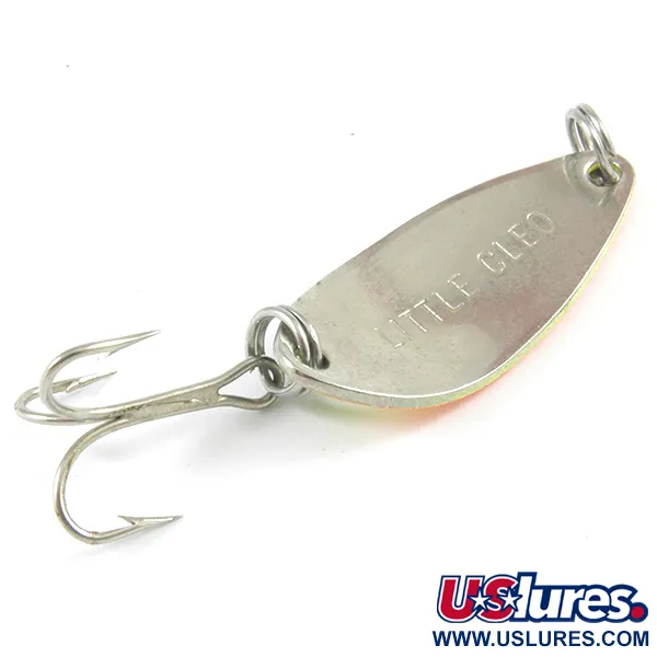 Vintage  Seneca Little Cleo, 1/8oz Fire Tiger fishing spoon #3272