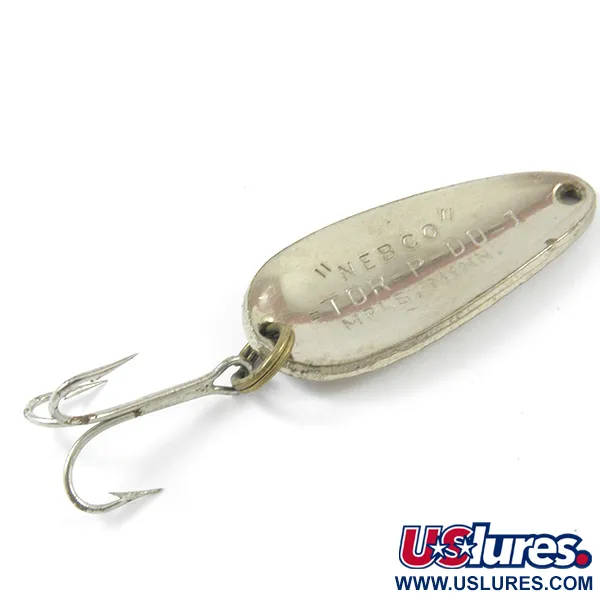 Vintage   Nebco Tor-P-Do 1, 1/4oz Hammered Nickel fishing spoon #3277