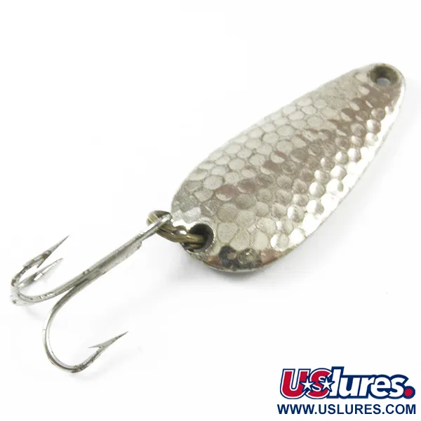 Vintage   Nebco Tor-P-Do 1, 1/4oz Hammered Nickel fishing spoon #3277