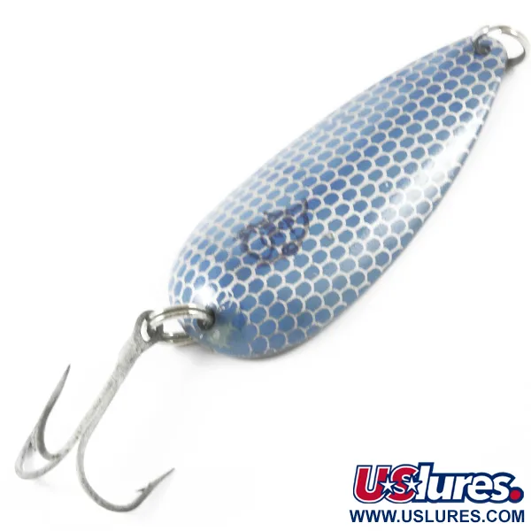 Vintage  Eppinger Dardevle Dardevlet , 3/4oz Nickel / Blue Scale fishing spoon #3279