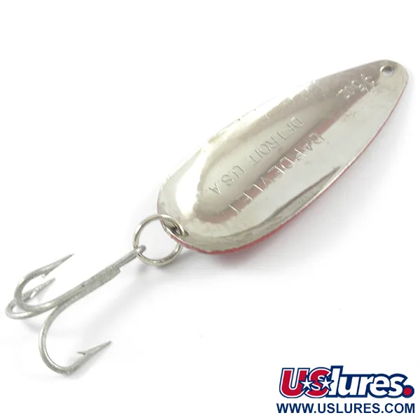 Vintage  Eppinger Dardevle Dardevlet , 3/4oz Red / White / Nickel fishing spoon #3281