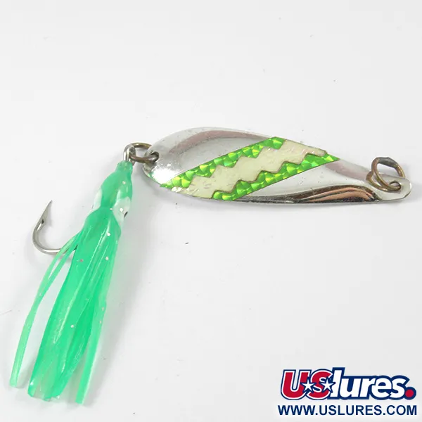 Vintage  Tamiron Sporting Goods Tamiron Honeybees 1 Glow, 1/8oz Silver (Silver Plated) / Glow Glow in UV light, Fluorescent fishing spoon #3283