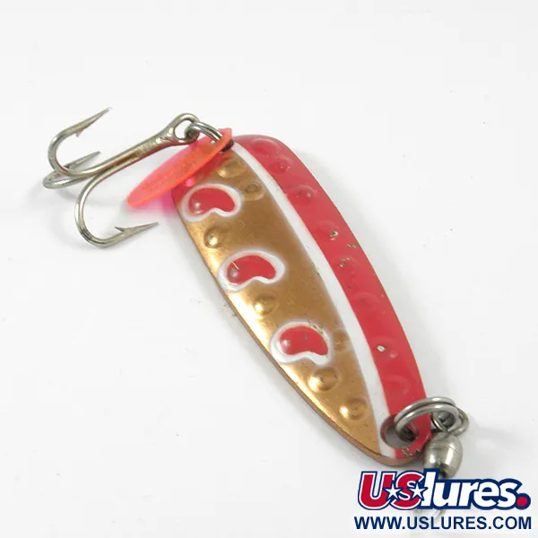 Vintage   Len Thompson #13, 1oz Copper / Red fishing spoon #3287