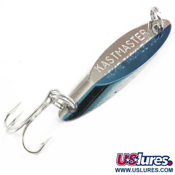 Vintage  Acme Kastmaster , 1/8oz Nickel / Blue fishing spoon #3289