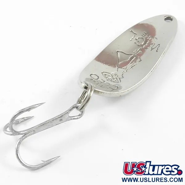 Vintage  Seneca Little Cleo (Hula Girl), 1/3oz Nickel fishing spoon #3293