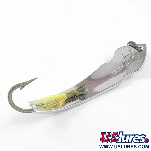 Vintage   Tony Accetta Pet Spoon, 1/4oz Nickel fishing spoon #3294