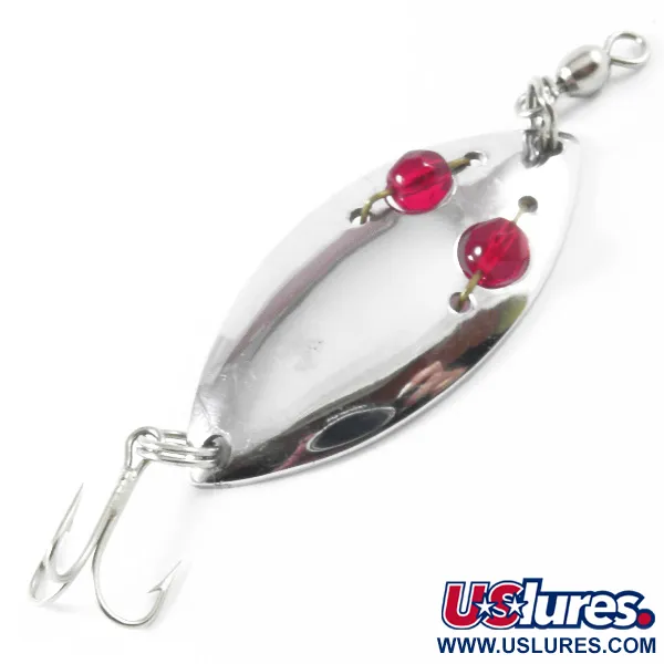 Vintage  Hofschneider Red Eye junior, 1/4oz Nickel fishing spoon #3301
