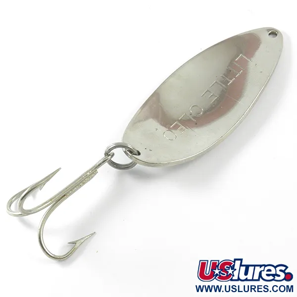 Vintage   Acme Little Cleo, 1 1/4oz Nickel / Green fishing spoon #3303