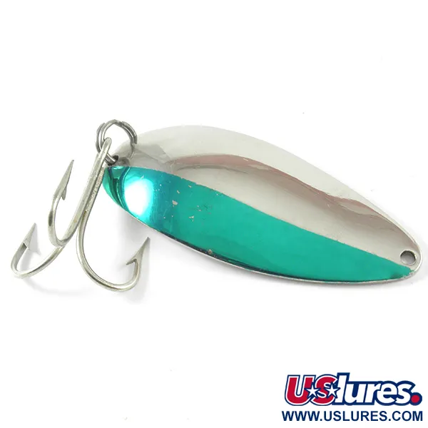 Vintage   Acme Little Cleo, 1 1/4oz Nickel / Green fishing spoon #3303