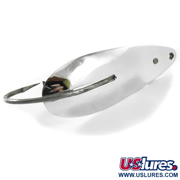 Vintage   Weedless Johnson Caper, 1/2oz Nickel fishing spoon #3306