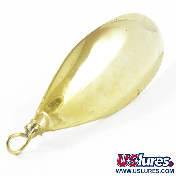 Vintage   Weedless Johnson Silver Minnow, 3/16oz Gold fishing spoon #3313