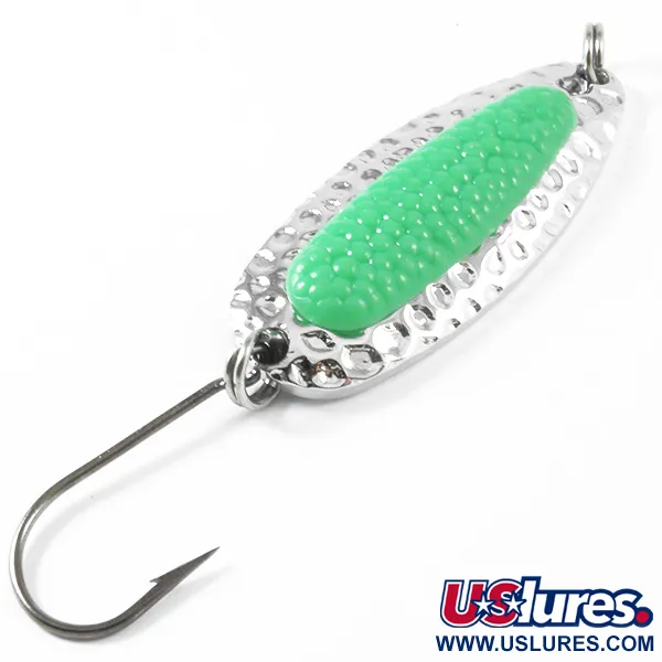   Blue Fox Pixee, 1/2oz Hammered Nickel / Green fishing spoon #3314