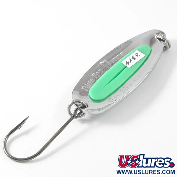   Blue Fox Pixee, 1/2oz Hammered Nickel / Green fishing spoon #3314