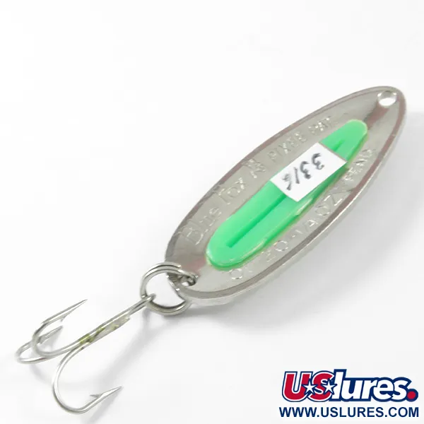   Blue Fox Pixee, 1/4oz Hammered Nickel / Green fishing spoon #3316