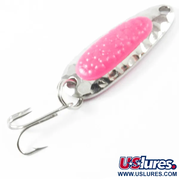 Vintage   Blue Fox Pixee UV 3317, 3/16oz Hammered Nickel / Red fishing spoon #3317