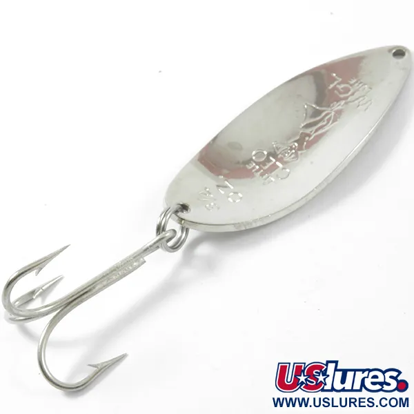 Vintage  Seneca Little Cleo (Hula Girl), 3/4oz Nickel / Green fishing spoon #3322