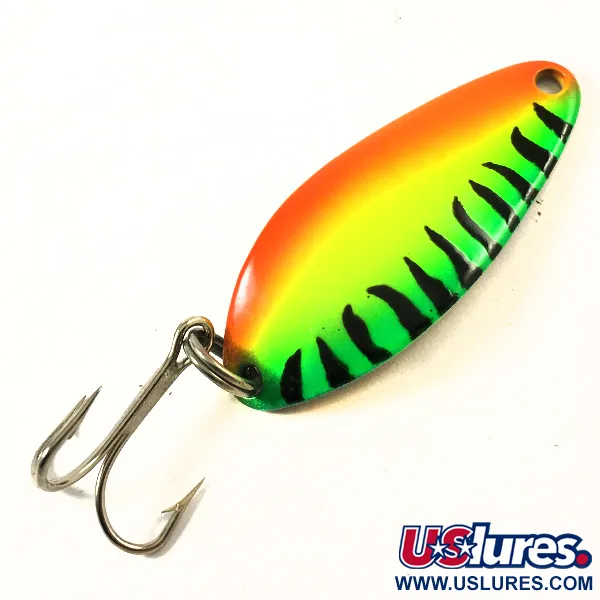 Vintage   Acme Little Cleo, 1/4oz Fire Tiger fishing spoon #3323