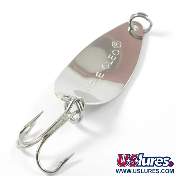 Vintage   Acme Little Cleo, 1/16oz Nickel / Green fishing spoon #3324