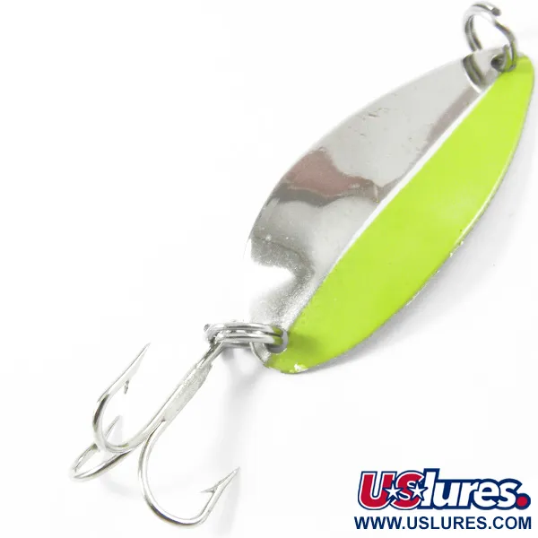 Vintage   Acme Little Cleo, 1/16oz Nickel / Green fishing spoon #3324