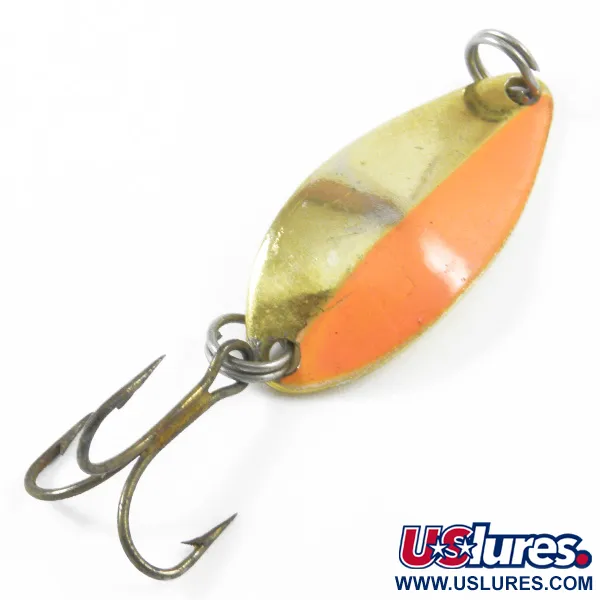 Vintage  Seneca Little Cleo, 1/8oz Gold / Orange fishing spoon #3328