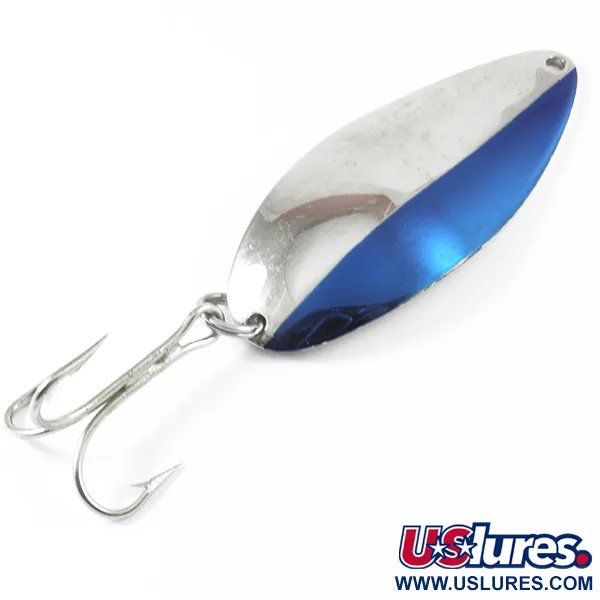 Vintage   Acme Little Cleo, 1 1/4oz Nickel / Blue fishing spoon #3329