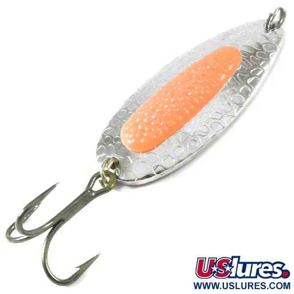   Blue Fox Pixee UV, 3/4oz Hammered Nickel / Orange fishing spoon #3331