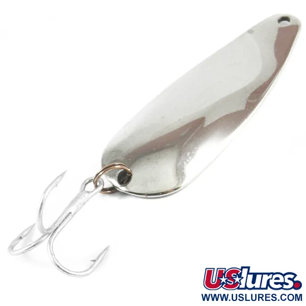 Vintage  Weller GYPSY KING 0, 2/5oz Nickel fishing spoon #3334
