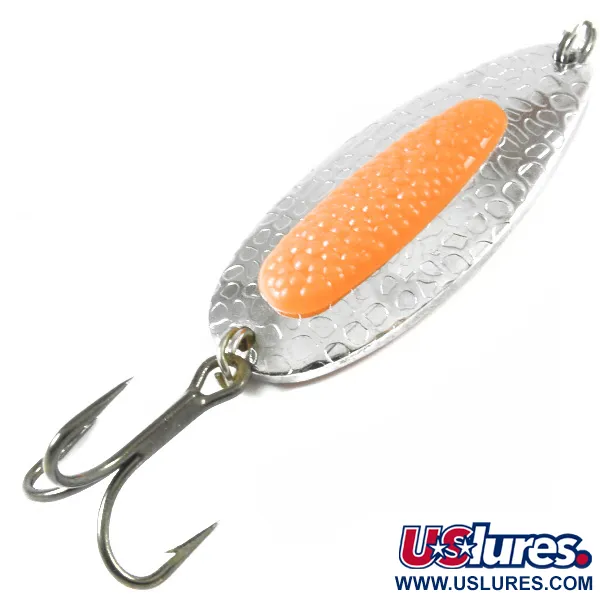   Blue Fox Pixee UV, 3/4oz Hammered Nickel / Orange fishing spoon #3336