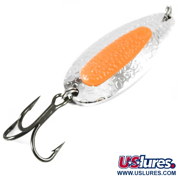   Blue Fox Pixee UV, 3/4oz Hammered Nickel / Orange fishing spoon #3336