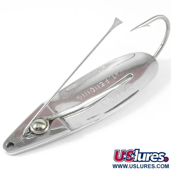 Vintage   Weedless Johnson Caper, 3/5oz Nickel fishing spoon #3337