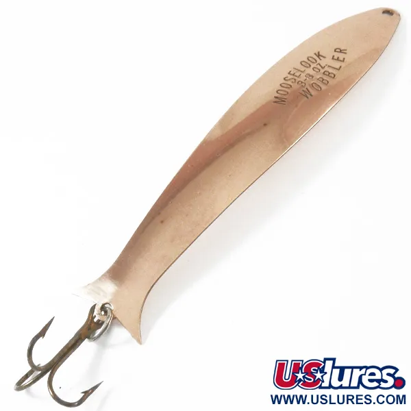 Vintage  Williams Mooselook wobbler, 1/3oz Copper fishing spoon #3347