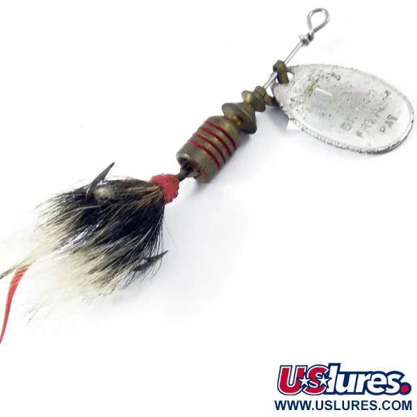 Vintage   Mepps Aglia 1 dressed, 1/8oz Silver spinning lure #3351