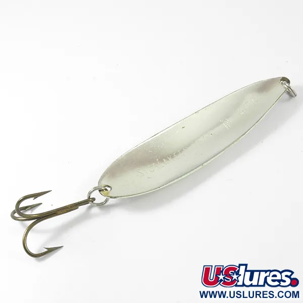 Vintage   Sølvkroken Storlaksen ​, 1/2oz Silver fishing spoon #3354