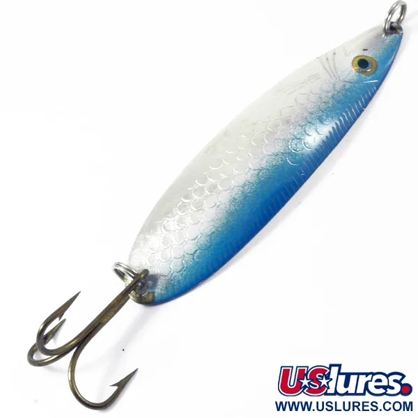 Vintage   Sølvkroken Storlaksen ​, 1/2oz Silver fishing spoon #3354