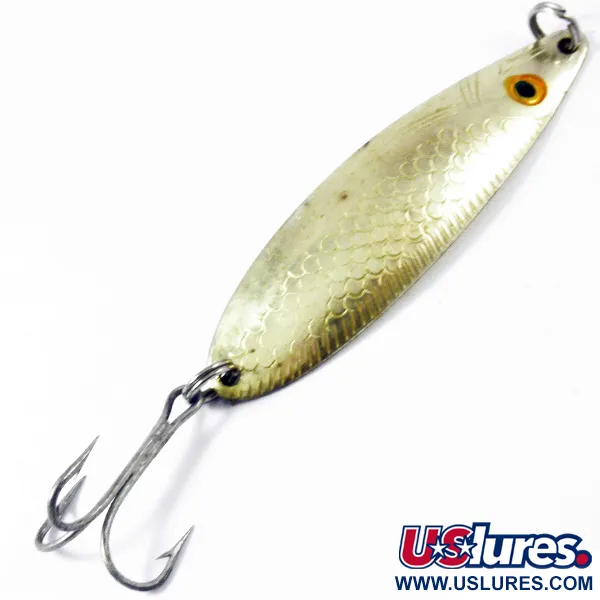 Vintage   Sølvkroken Storlaksen ​, 1/3oz Gold fishing spoon #3355