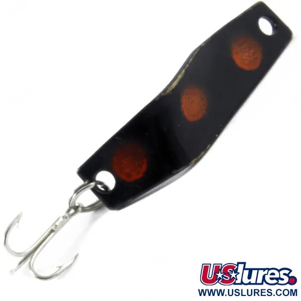 Vintage  Z-RAY Lures Z-Ray, 1/8oz Black / Red fishing spoon #3365