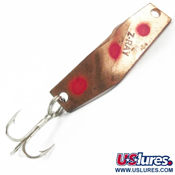 Vintage  Z-RAY Lures Z-Ray, 1/8oz Copper fishing spoon #3366