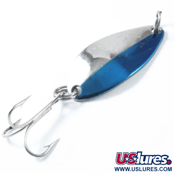 Vintage  Seneca Little Cleo, 1/8oz Nickel / Blue fishing spoon #3371